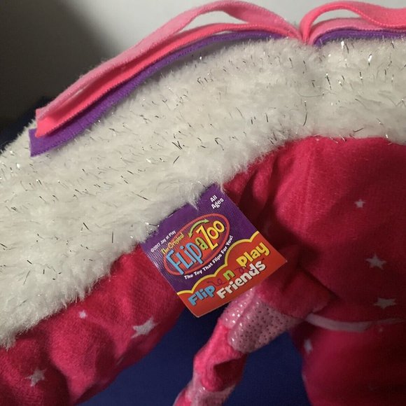FlipaZoo Flip N Play Friends Sparkle Kitty to Glitter Unicorn  Soft Cuddly Cute - Picture 11 of 11